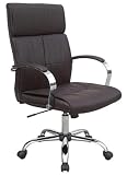 BUFFALO DARK BROWN LUXURY LEATHER OFFICE CHAIR