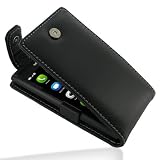 PDair Leather Case for Nokia N9 - Flip Top Type (Black)