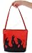 Demonia Brand Gothic Red with Black Flames Bag Purse Handbag Devil Halloween Costume Accessory