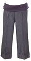 Lauren Kiyomi Cuff Denim Maternity Gauchos, XL