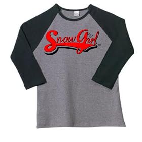 SnowGirl SS Tee - Blk - Red Signature Logo (snowboarding, snowmobiling Polaris) by SnowGirl Sportswear