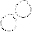 925 Sterling Silver 3/4 Inch Hoop Earrings