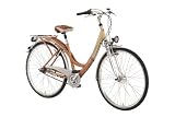 Ruhrwerk Damen Cityrad Alu Cyber, 7 Gang, SRAM Rücktrittbremsnabe, gefedert mit Nabendynamo, bright-gold 1/2 creme, Rahmenhöhe  45 cm, Reifengröße: 28 Zoll (71,1 cm)