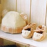 （ハマナカ） ベビー 赤ちゃん ぼうし シューズ の 手作りキット くまのぼうしとベビーシューズ （2点1組） ※オーガニックコットン 使用