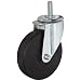 E.R. Wagner Americaster Stem Caster, Swivel, Dust Cover, Hard Rubber Wheel, Delrin Bearing, 280 lbs Capacity, 5" Wheel Dia, 1-1/4" Wheel Width, 6-1/8" Mount Height, 1/2"-13 Stem Dia, 1-1/2" Stem Height