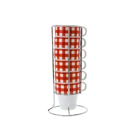 Present Time  Coffee set Picnic tower porcelain red