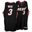 Dwyane Wade Black adidas NBA Authentic Miami Heat Jersey