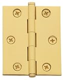 Baldwin 1025030 Polished Brass 2 1/2 x 2 Cabinet Hinge