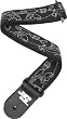 Planet Waves Joe Satriani Guitar Strap, Silver Sketches