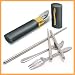 (Price/4 Sets)Black, Portable Stainless Steel Dishware, Chopsticks Spoon Fork