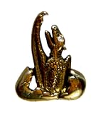 Bronze Hatchling Dragon Pin with Diamond Eye