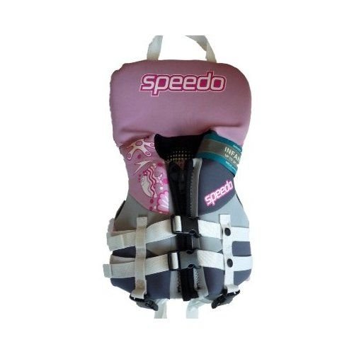 Infant Girls Pink Neoprene Speedo Life Jacket Life