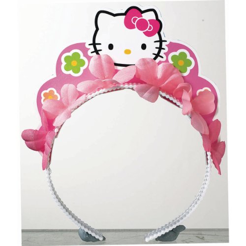 Amscan Adorable Hello Kitty Balloon Dreams Tiara Birthday Party Favors (1 Piece), 5" x 3", Pink
