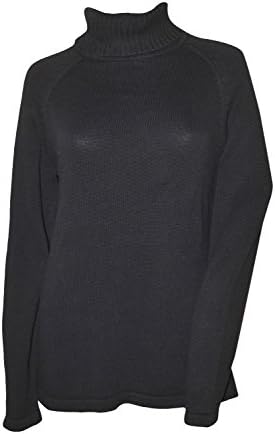 Pria Women's Cowl Neck, Long Sleeve Sweater in Many Colors (Large, Black)