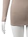 Doublju Womens Long Sleeve Round Neck Cut Out Bust Round Neck Thermal T Shirts