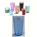 Carlisle 16 oz Crystalon Stack All Ribbed Texture Break-Resistant SAN Dishwasher Safe Tumbler / Color: Blue / Quantity: One Dozen (12)
