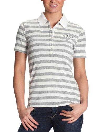 Jette Damen Shirt/ Poloshirt  411047, Gr. 40, Silber (offwhite-silver grey 1115) Preisvergleich