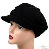 Melton Wool Newsboy Hat-Black