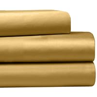 Alok International 400-100087 400 Thread Count Sateen Cotton Sheet Set, Queen, Taupe