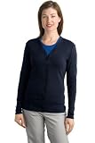 Port Authority, Ladies Modern Stretch Cotton Cardigan, True Navy, XXX-Large