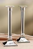 Plain Column Sterling Candlesticks 654E
