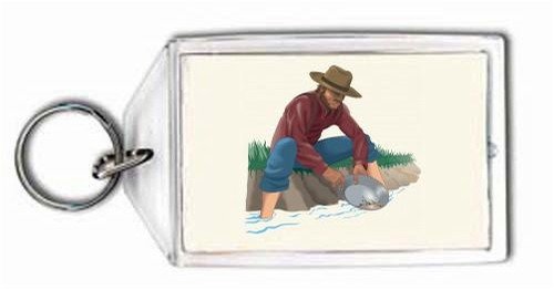 Alaskan Gold Panning Keychain
