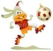 Wallmonkeys Peel and Stick Wall Decals - Football Rabbit - Removable Graphic