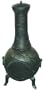 CGS 42-Inch Outdoor Chimenea with Verdigris Leaf Design