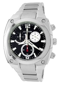 Le Chateau Men's Sports Chronograph Watch #5410M (Black Dial)