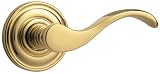 Baldwin Wave Full Dummy Lever Entry Set, Polished Brass #5455.030.FD
