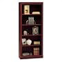 Bush Furniture Saratoga 5 Shelf 71"H Wood Bookcase in Harvest Cherry