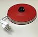 FixtureDisplays® Ceramic Electric Kettle with Red White Polka Dots 13581