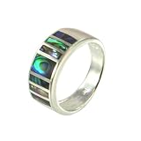  : STERLING SILVER ABALONE SHELL RING SIZE 8