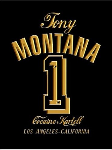 TONY MONTANA NR.1 SCHWARZ / GOLD cocaine business t-shirt