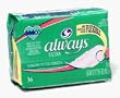 Always Thin,Ultra Slender With Wings - 36pads/pk,6pks