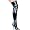 black stretch patent w/zip