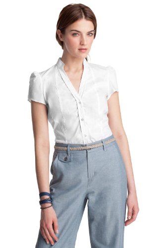 ESPRIT Collection Damen Bluse, D23150, Gr. 38 (M), Wei&szlig; (white 118) Preisvergleich