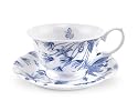 Botanic Blue Teacup and Saucer Set