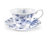 Botanic Blue Teacup and Saucer Set