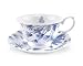 Kitchen & Housewares : Botanic Blue Teacup and Saucer Set