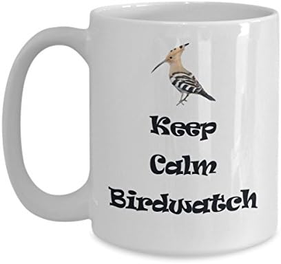 Funny Mug - "Keep Calm Birdwatch" - 11oz or 15oz Coffee Mug - Birthday or Christmas present for him her dad mom son daughter sister brother wife husband or friend