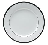 Nikko Ceramics Black Tie 10-1/2-Inch Dinner Plate