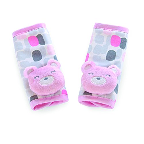 Carter's Strap Covers, Pink Girl Bear