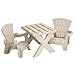 American Plastic Toys Adirondack Table and Chairs Set