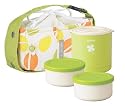 Metallic Stainless Vacuum Lunch Jar (Green)