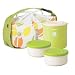 Metallic Stainless Vacuum Lunch Jar (Green)