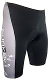 Bike Cycling Exercise Padded Shorts, Gray & Black Sports Fashion