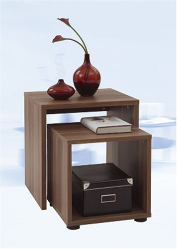 FMD 621-001 Beistelltisch-Set Duo - B/H/T: 45.0 x 48.0 x 40,0 cm, Zwetschge