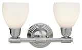 Greko 2-Light Opal Glass Contemporary Bathroom Light Fixture
