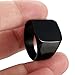 Besteel Vintage Style Stainless Steel Biker Rings for Men Bands Polished Black Ring, Size 13